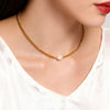 Wholesale Women's Geometric Stainless Steel 18K Gold Plated Necklace Jewelry