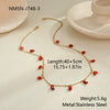 Wholesale Women's Geometric Stainless Steel 18K Gold Plated Necklace Jewelry
