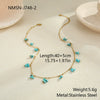 Wholesale Women's Geometric Stainless Steel 18K Gold Plated Necklace Jewelry