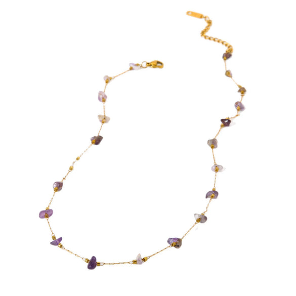 Wholesale Women's Geometric Stainless Steel 18K Gold Plated Necklace