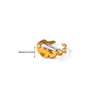 Wholesale Women's Geometric Stainless Steel 18K Gold Plated Ring Hand Jewelry