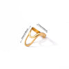 Wholesale Women's Geometric Stainless Steel 18K Gold Plated Ring Hand Jewelry