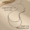 Wholesale Women's Geometric Stainless Steel 18K Gold Plated Snake Bone Chain Necklace