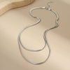 Wholesale Women's Geometric Stainless Steel 18K Gold Plated Snake Bone Chain Necklace