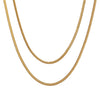Wholesale Women's Geometric Stainless Steel 18K Gold Plated Snake Bone Chain Necklace