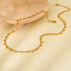 Wholesale Women's Geometric Stainless Steel 18K Gold Plated Tassel Necklace
