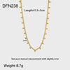 Wholesale Women's Geometric Stainless Steel 18K Gold Plated Tassel Necklace