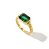 Wholesale Women's Geometric Stainless Steel 14K Gold Plated Vacuum Furnace Electroplated Ring
