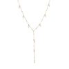 Wholesale Women's Geometric Stainless Steel 18K Gold Plated Yshaped Chain Necklace With Imitation Pearl