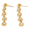 Wholesale Women's Geometric Stainless Steel 18K Goldplated Niche Style Earrings