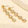 Wholesale Women's Geometric Stainless Steel 18K Goldplated Niche Style Earrings