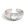 Wholesale Women's Geometric Stainless Steel 18K Goldplated Open Ring Jewelry Accessories