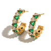 Wholesale Women's Geometric Stainless Steel 18K Goldplated Stud Earrings