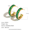 Wholesale Women's Geometric Stainless Steel 18K Goldplated Stud Earrings