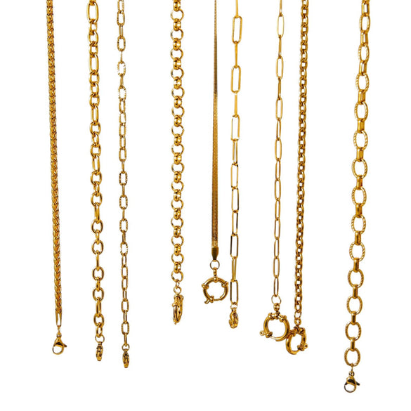 Wholesale Women's Geometric Stainless Steel Necklace With 18K Gold Electroplated Chain Ins Style Jewelry