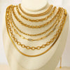 Wholesale Women's Geometric Stainless Steel Necklace With 18K Gold Electroplated Chain Ins Style Jewelry