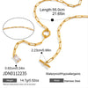 Wholesale Women's Geometric Stainless Steel Necklace With Pvd Furnace Vacuum Real Gold Plating