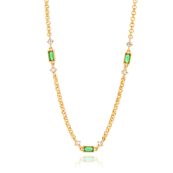 Wholesale Women's Geometric Stainless Steel Necklace With Pvd Furnace Vacuum Real Gold Plating