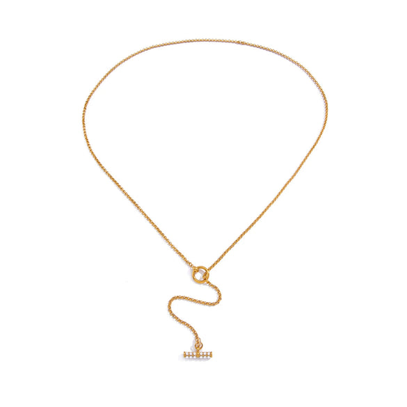 Wholesale Women's Geometric Stainless Steel Necklace With Pvd Furnace Vacuum Real Gold Plating