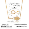 Wholesale Women's Geometric Stainless Steel Necklace With Pvd Furnace Vacuum Real Gold Plating