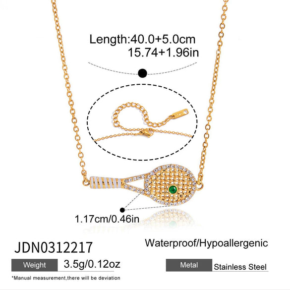 Wholesale Women's Geometric Stainless Steel Necklace With Pvd Furnace Vacuum Real Gold Plating