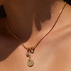 Wholesale Women's Geometric Stainless Steel Necklace With Pvd Furnace Vacuum Real Gold Plating