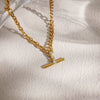 Wholesale Women's Geometric Stainless Steel Necklace With Pvd Furnace Vacuum Real Gold Plating