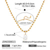 Wholesale Women's Geometric Stainless Steel Necklace With Pvd Furnace Vacuum Real Gold Plating