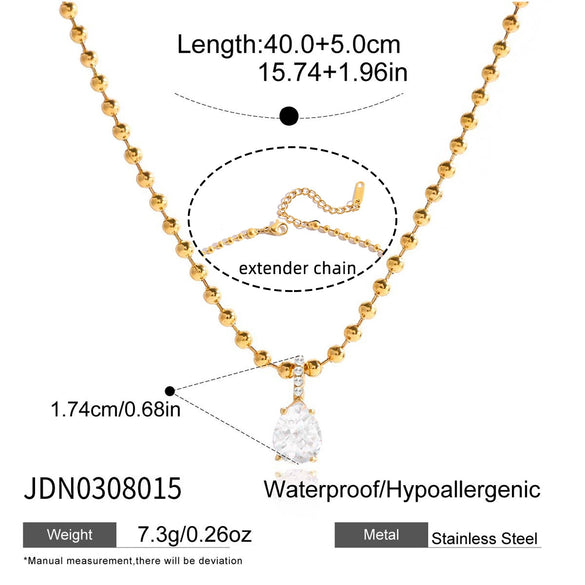 Wholesale Women's Geometric Stainless Steel Necklace With Pvd Furnace Vacuum Real Gold Plating