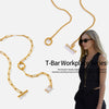 Wholesale Women's Geometric Stainless Steel Necklace With Pvd Furnace Vacuum Real Gold Plating
