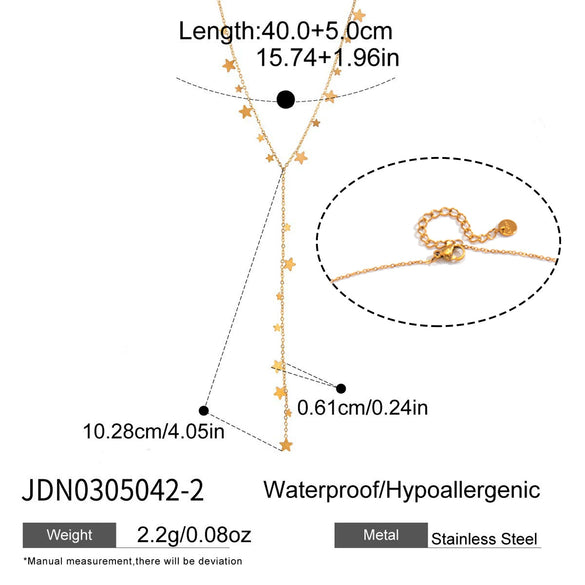 Wholesale Women's Geometric Stainless Steel Necklace With Pvd Furnace Vacuum Real Gold Plating