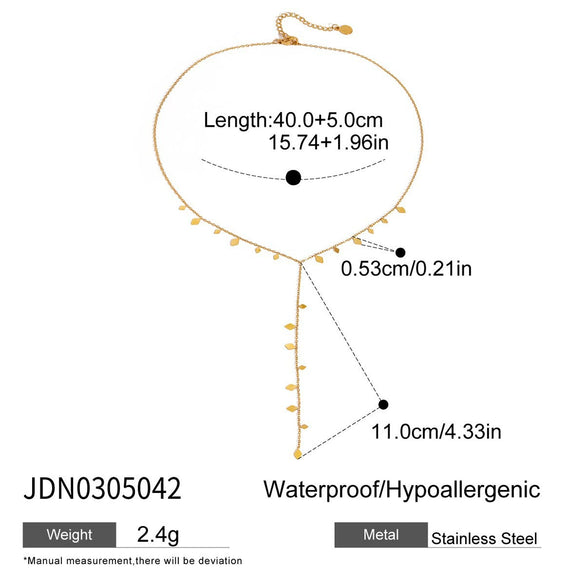 Wholesale Women's Geometric Stainless Steel Necklace With Pvd Furnace Vacuum Real Gold Plating