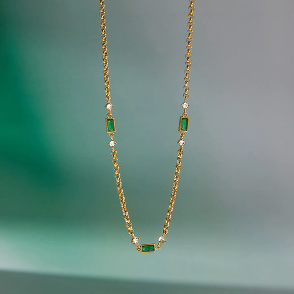 Wholesale Women's Geometric Stainless Steel Necklace With Pvd Furnace Vacuum Real Gold Plating