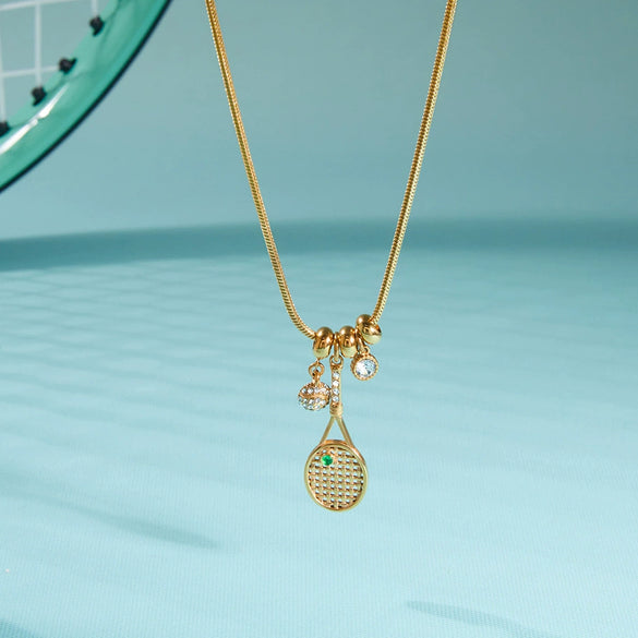 Wholesale Women's Geometric Stainless Steel Necklace With Pvd Furnace Vacuum Real Gold Plating