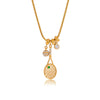 Wholesale Women's Geometric Stainless Steel Necklace With Pvd Furnace Vacuum Real Gold Plating