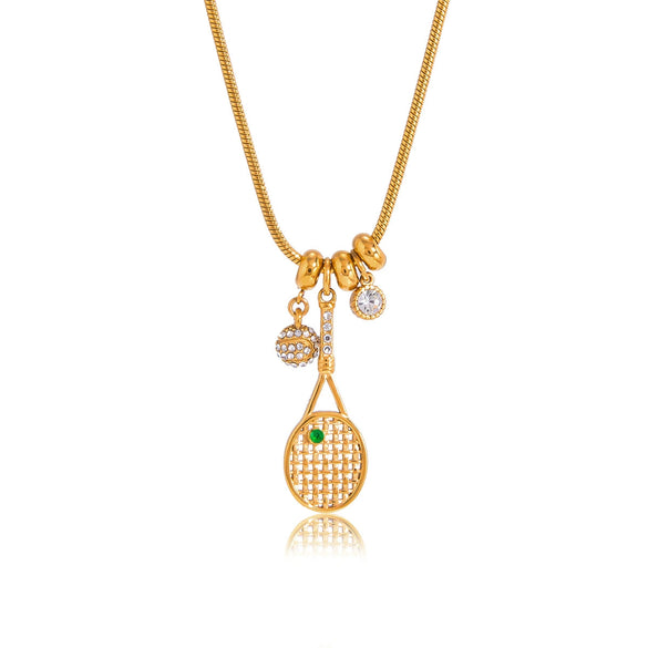 Wholesale Women's Geometric Stainless Steel Necklace With Pvd Furnace Vacuum Real Gold Plating