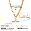 Wholesale Women's Geometric Stainless Steel Necklace With Pvd Furnace Vacuum Real Gold Plating