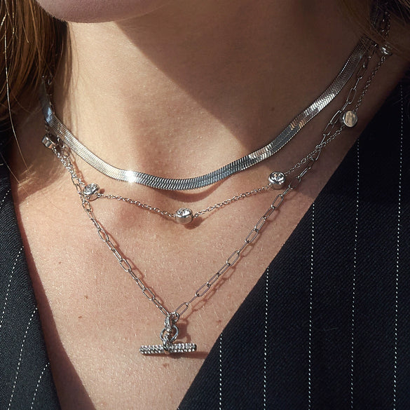 Wholesale Women's Geometric Stainless Steel Necklace With Pvd Furnace Vacuum Real Gold Plating