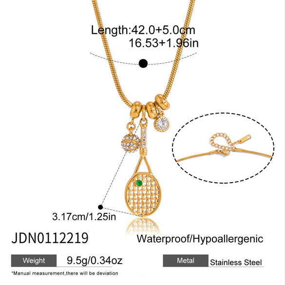 Wholesale Women's Geometric Stainless Steel Necklace With Pvd Furnace Vacuum Real Gold Plating