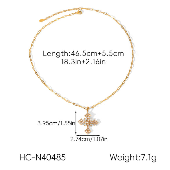 Wholesale Women's Geometric Stainless Steel Necklace With Vacuum Plating In Furnace