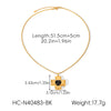 Wholesale Women's Geometric Stainless Steel Necklace With Vacuum Plating In Furnace