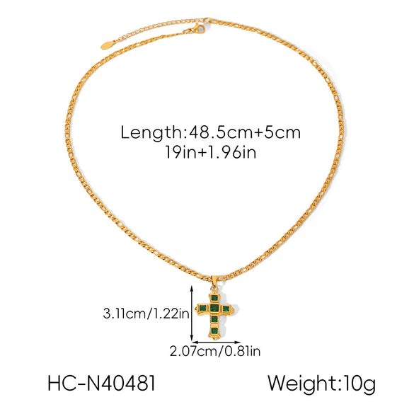 Wholesale Women's Geometric Stainless Steel Necklace With Vacuum Plating In Furnace