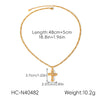 Wholesale Women's Geometric Stainless Steel Necklace With Vacuum Plating In Furnace
