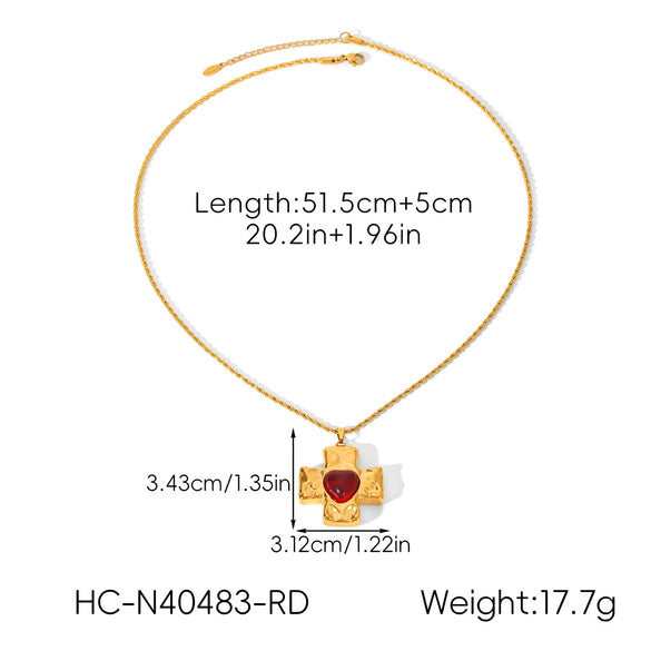 Wholesale Women's Geometric Stainless Steel Necklace With Vacuum Plating In Furnace