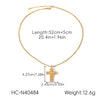 Wholesale Women's Geometric Stainless Steel Necklace With Vacuum Plating In Furnace