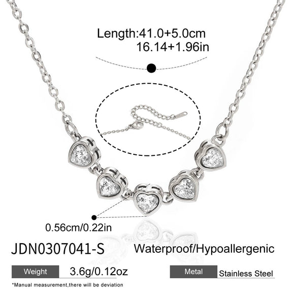 Wholesale Women's Geometric Stainless Steel Necklace With Vacuum Real Gold Plating In Pvd Furnace