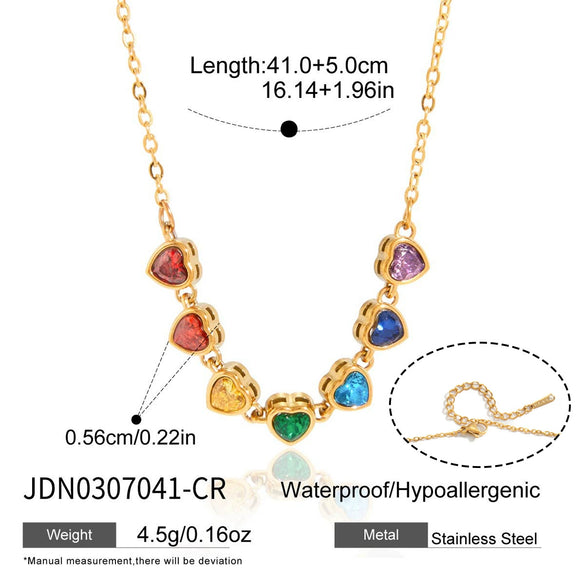 Wholesale Women's Geometric Stainless Steel Necklace With Vacuum Real Gold Plating In Pvd Furnace