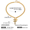 Wholesale Women's Geometric Stainless Steel Necklace With Vacuum Real Gold Plating In Pvd Furnace