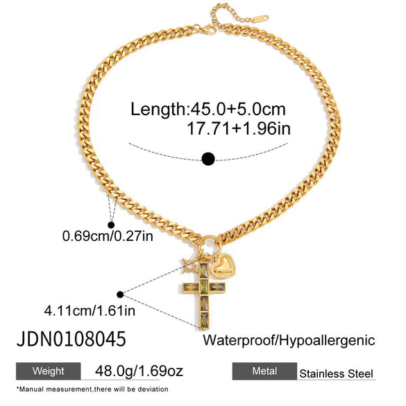Wholesale Women's Geometric Stainless Steel Necklace With Vacuum Real Gold Plating In Pvd Furnace