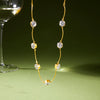 Wholesale Women's Geometric Stainless Steel Necklace With Vacuum Real Gold Plating In Pvd Furnace